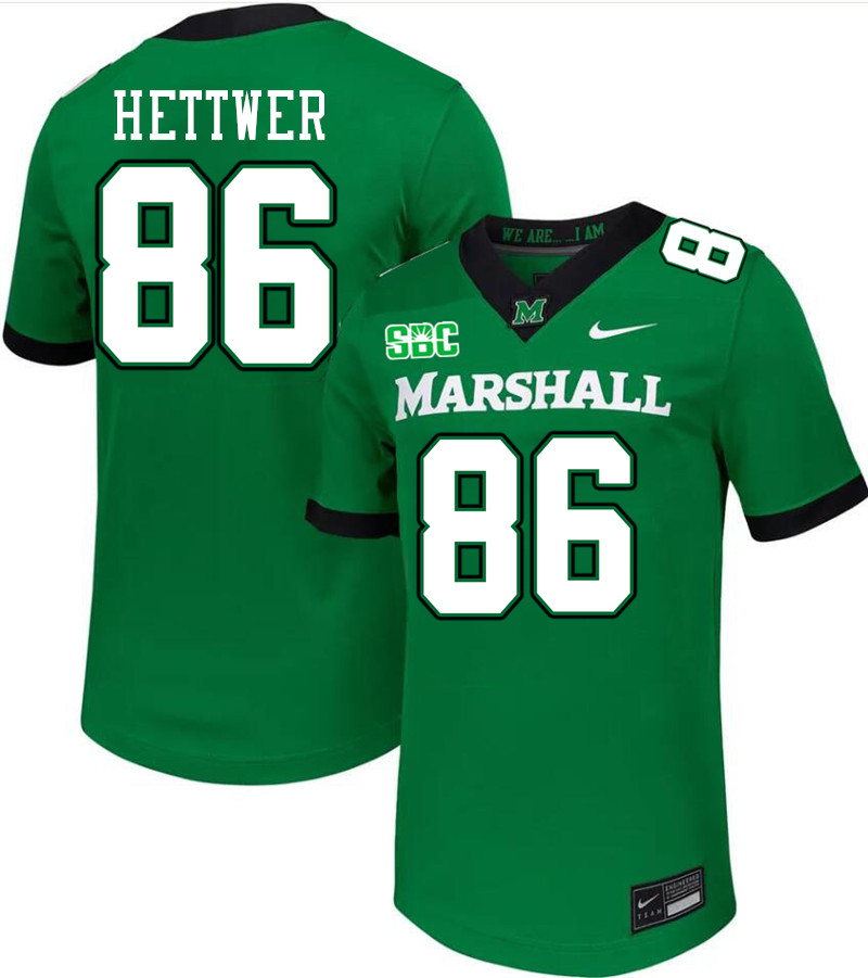 Marshall Thundering Herd #86 Brandon Hettwer College Football Jerseys Stitched-Green Marshall Thundering Herd #86 Brandon Hettwer College Football Jerseys Stitched-Green
